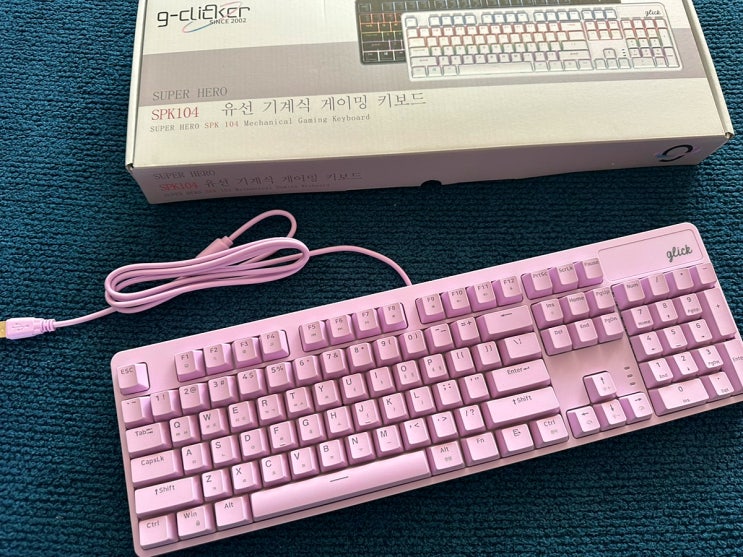지클릭커 슈퍼히어로  게이밍 키보드, 저소음 키보드