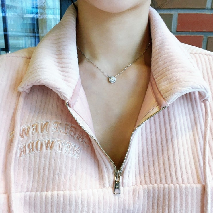 모이사나이트 1캐럿 다이아 목걸이 르끌라