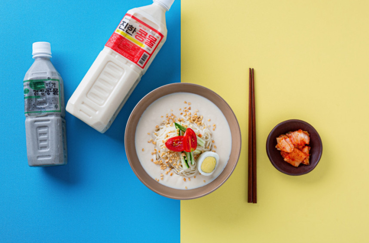 콩물 중에 콩물로 만든 진한 콩국수, 경상두부 국산콩물로 고소함 가득하게