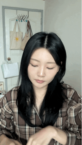 꾸안꾸 정석 비바브라운 오버핏 크롭 체크셔츠 브라운