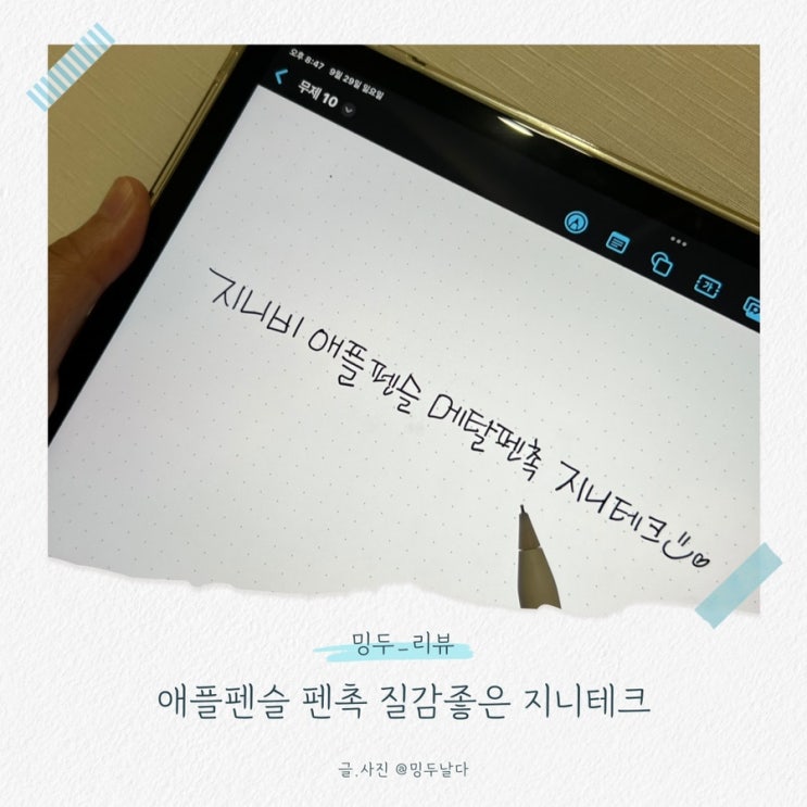 애플펜슬 3세대 펜촉 질감좋은 지니비