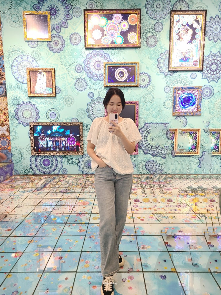 스파오 데님 팬츠 와이드진 여자 청바지 추천