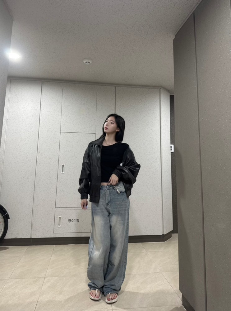 레더자켓 고민 중이라면? 스탠다드에러 블루종 레더 자켓 착용 후기 ✨
