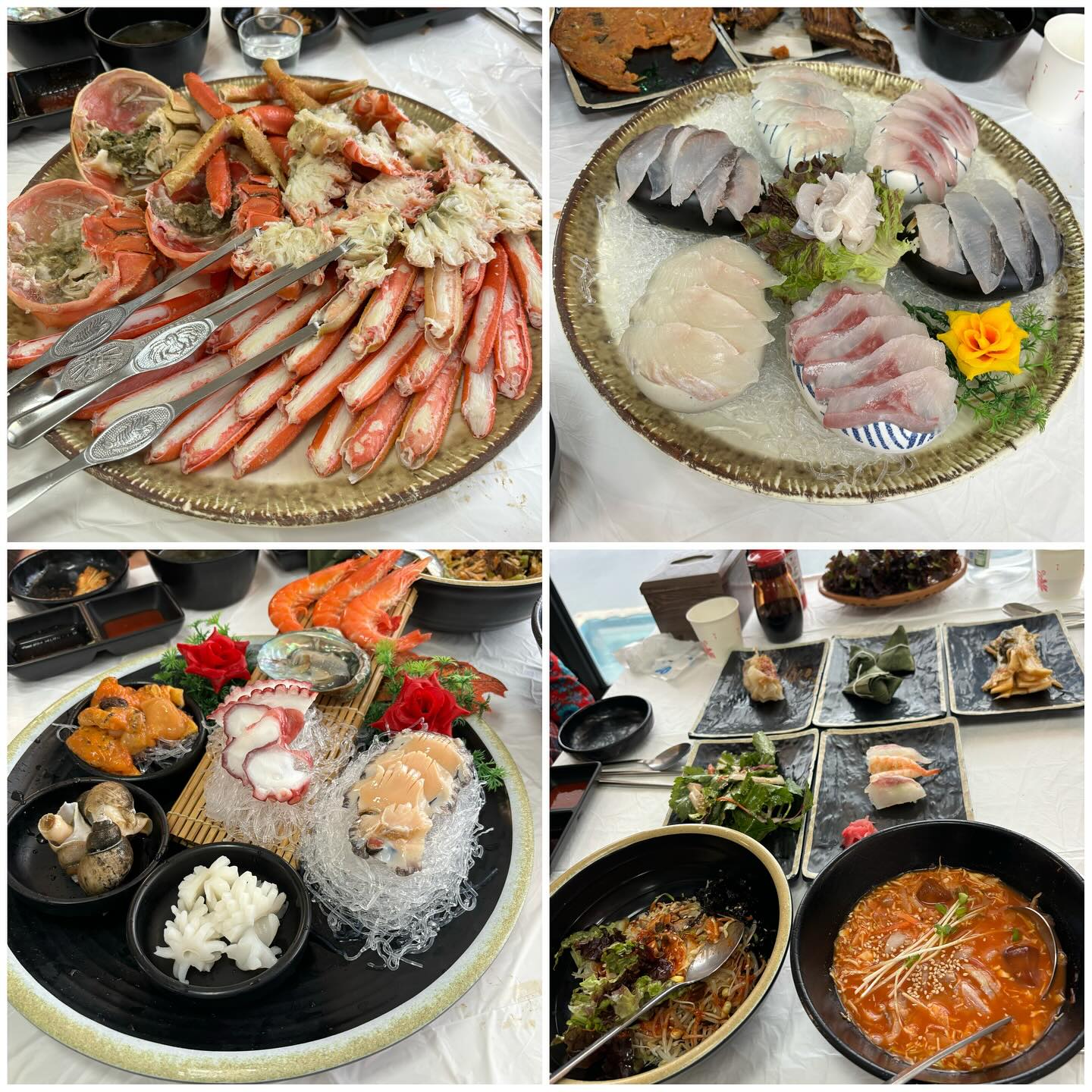 1박2일 강릉여행🩷
평창송어축제가서 눈썰매도타고,
맛있는 홍게, 배니치킨, 초당순두부 등
.
시댁 식구들이랑 신나는 여행 ㅋㅋ☺️
아부님이랑 초당순두부짬뽕에 소주한잔까지☺️
운전해야하는 신랑은 콜라 ㅋㅋ
