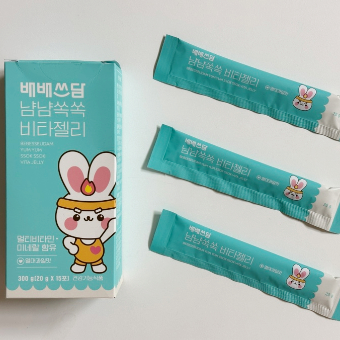 배배쓰담 냠냠쏙쏙 비타젤리 | 어린이비타민젤리 아기아연영양제