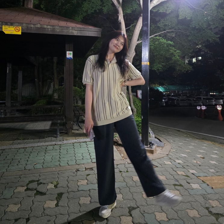 무신사 여름 반팔 니트 추천, 더블 스트라이프 카라니트 리뷰