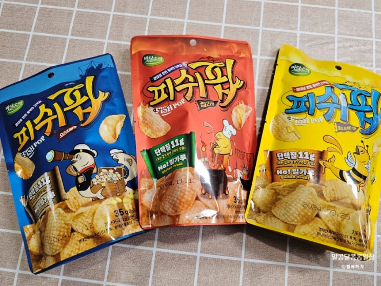 다이어트안주 피쉬팝 단백질 11g 노밀가루 단백질과자 명태칩