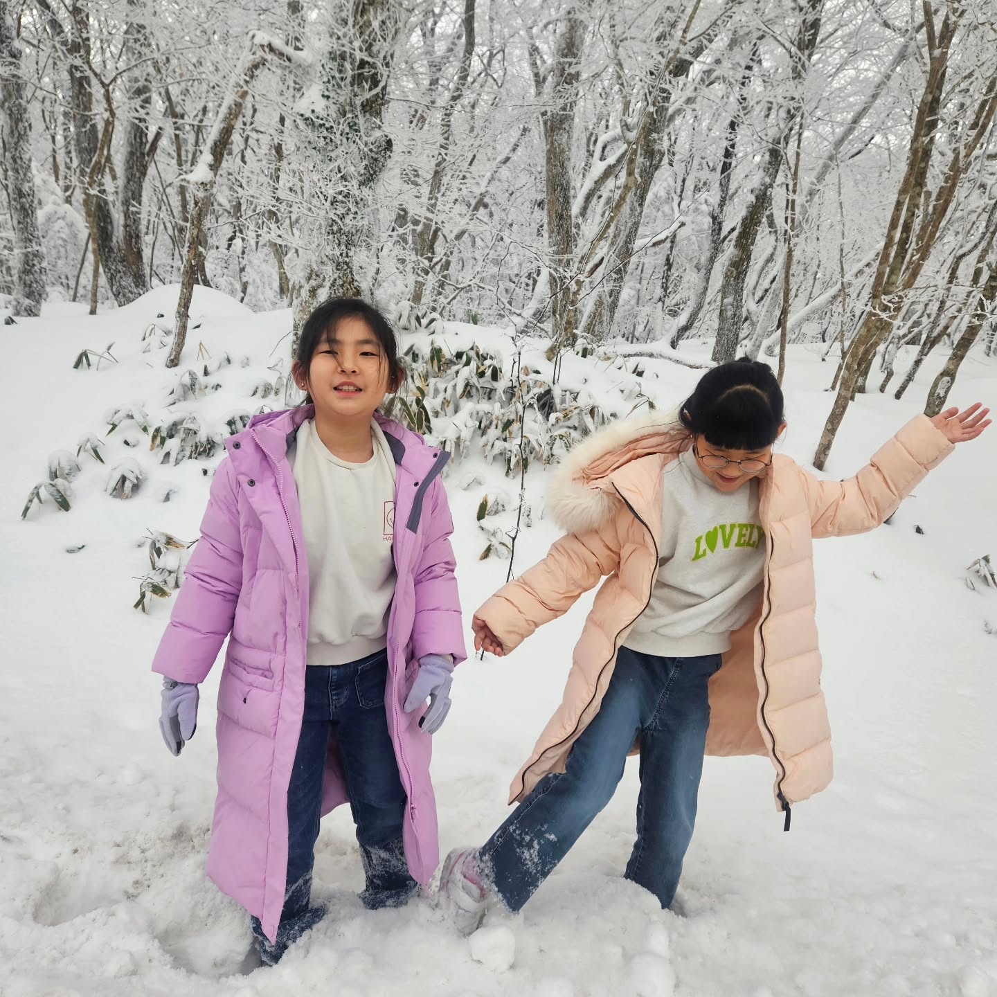 ❄️☃️👭
.
.
둥이랑 눈세상  드라이브
아주 잠깐 신나고 옴🙈
#겨울왕국 #1100고지