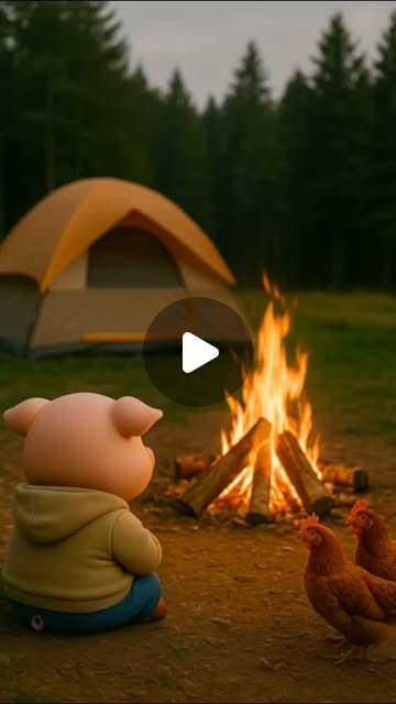 Pig Bibi on Instagram: "Campfire Moments with Bibi Pig 🔥
#camping #aipig #pigstory #bibipig #광고 #음악 #bgm #숏폼 #배경음악 #쇼츠 #쉬움 #불멍"