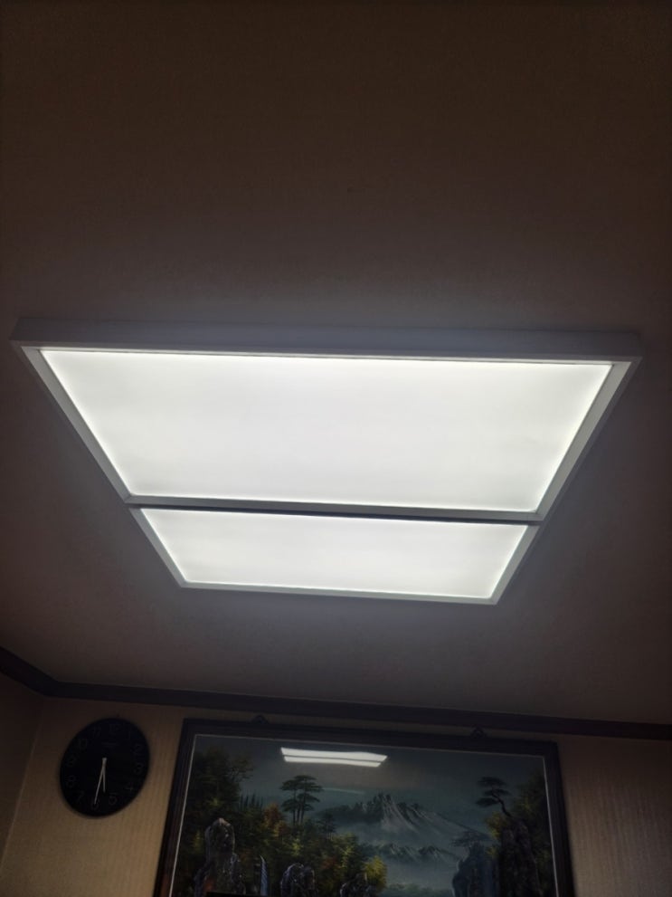 국산제조거실등 추천 휴빛조명 휴럭스 슬림 엣지 거실등 LED 100W