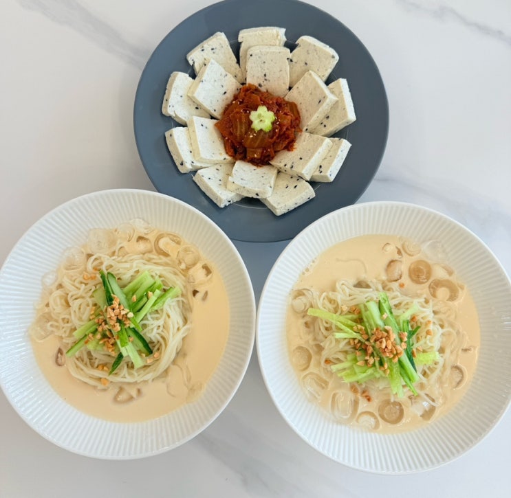 콩물 맛이 제대로인 경상두부로 집에서 콩국수 맛있게 만들어먹기