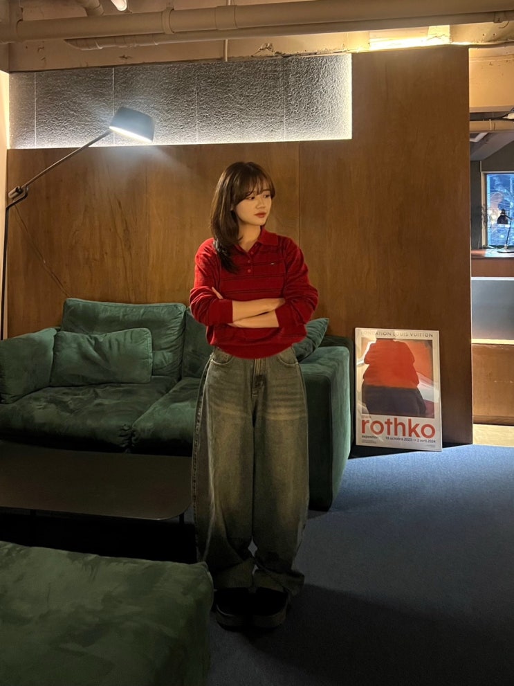 [데일리룩 봄코디]with 스탠다드에러 와이드 데님팬츠