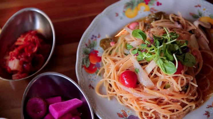 산정호수맛집, 포천 땡큐에서 돈까스와 파스타 먹방