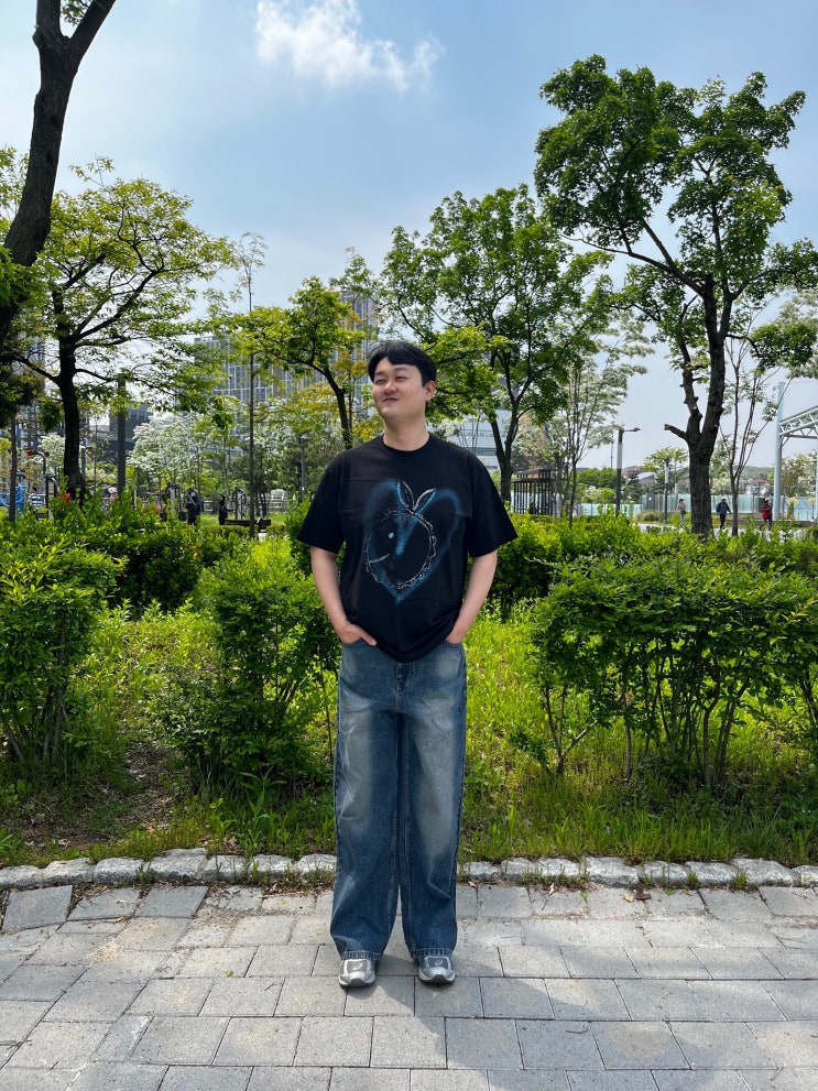 스탠다드에러 빈티지 딥 캣워싱 데님팬츠 샌드블루 87-STAN161