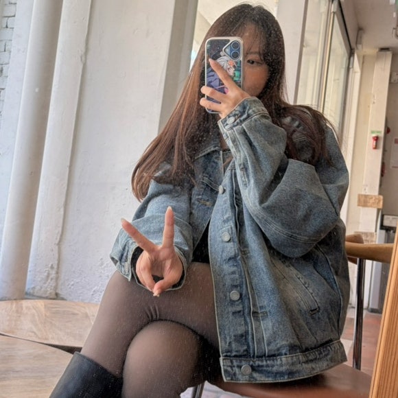 워싱이 예쁜 봄 청자켓 여자 코디 추천ㅣ스탠다드에러