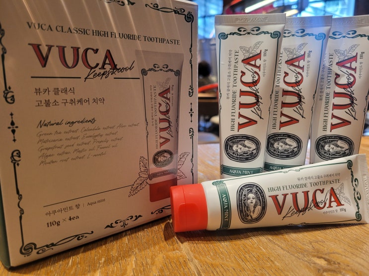 [뷰카] 뷰카 클래식 고불소 구취 케어 치약 110g * 4개입 후기