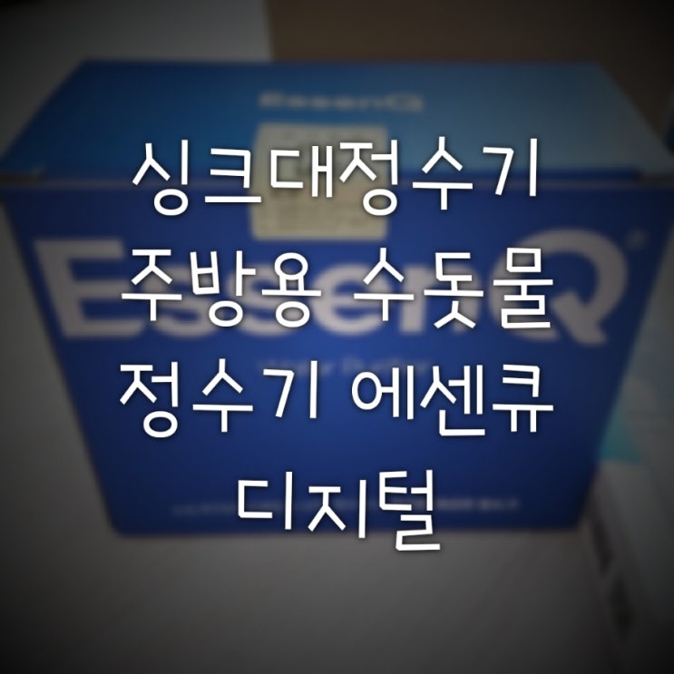 싱크대정수기 이제 물 그만 사먹어도 되는 주방용 수돗물 정수기 에센큐 디지털