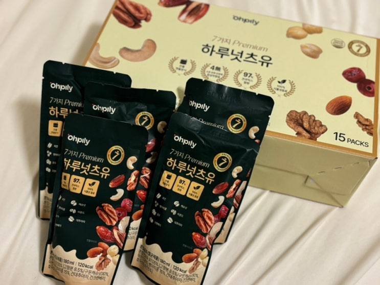 하루견과 영양을 한팩에 담은 유당불내증 건강음료 오필리 하루넛츠유