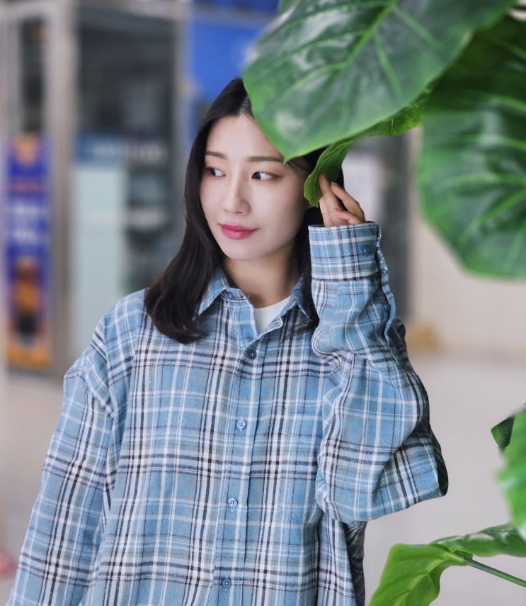 대학생 개강룩 스탠다드에러 오버핏 체크셔츠 코디