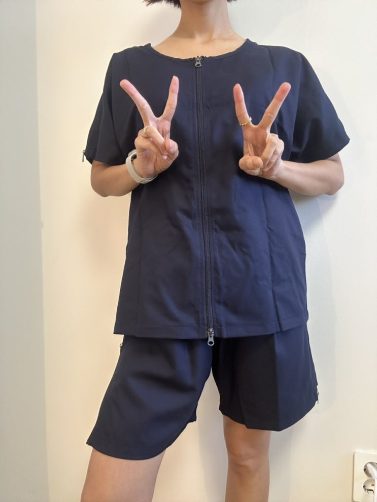 물리치료 받을 때 딱인 지퍼형환자복 기능성환자복 :: 위드메디 환자복