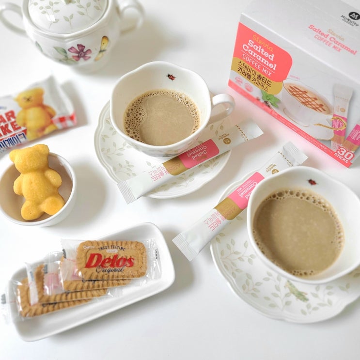 단짠단짠 솔티드카라멜 커피믹스도 맥널티, 설탕 걱정없는 스테비아 믹스커피