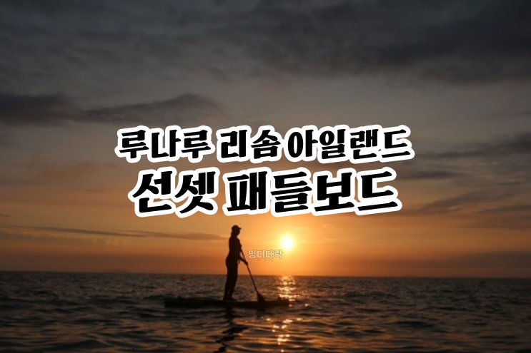 태안 꽃지해수욕장 루나루 패들보드 여름 취미 추천