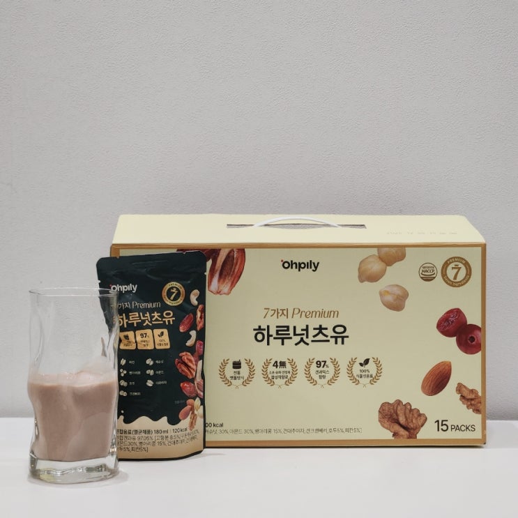 건강음료 추천 [오필리] 하루넛츠유 솔직 후기