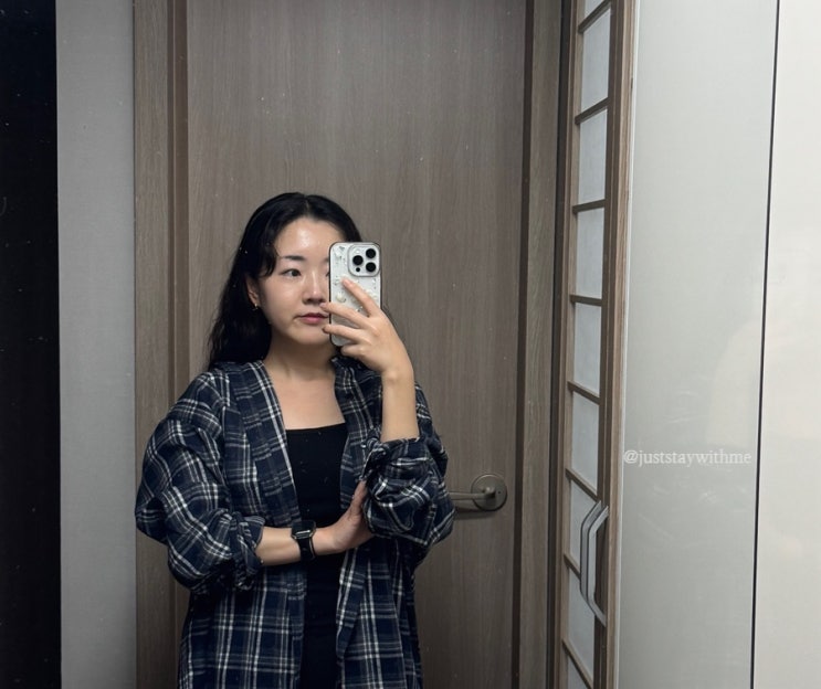 스탠다드에러 레거시 빈티지 오버핏 포켓 긴팔 체크 셔츠 | 네이비 후기