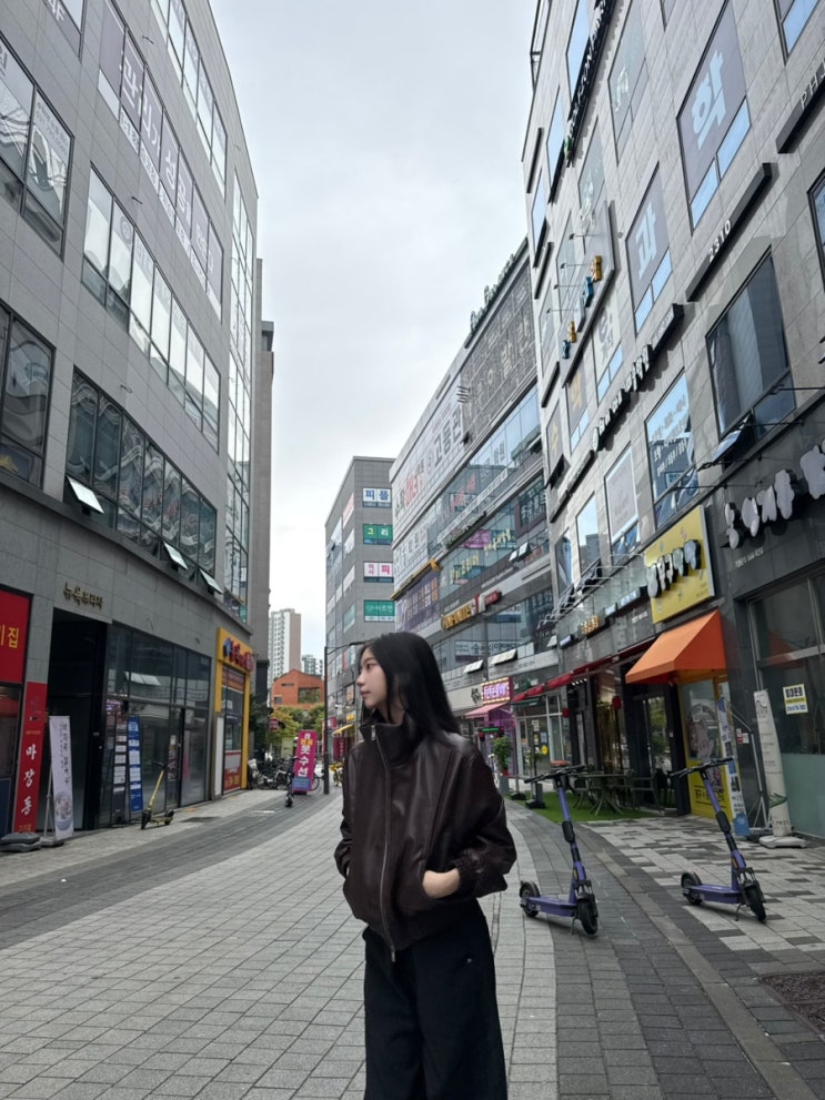 브라운+레더, 실패 없는 조합! 비바브라운 커브드 숏 레더 자켓 후기🤎