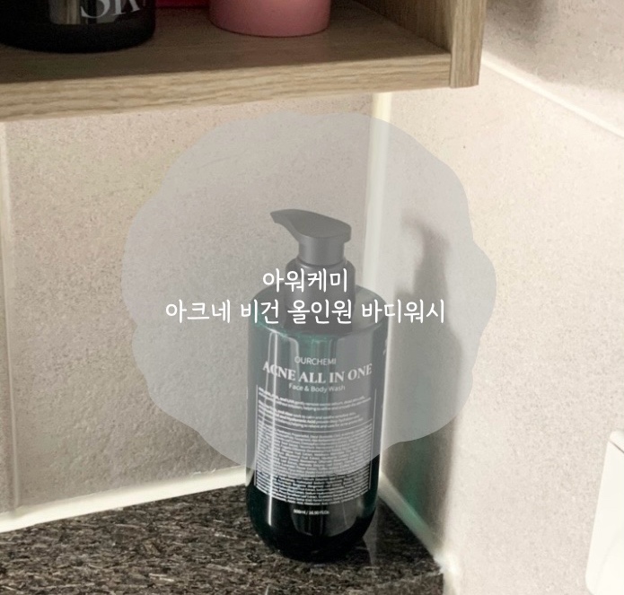 여드름바디워시 아워케미 아크네 비건 올인원 바디워시 등드름 해결