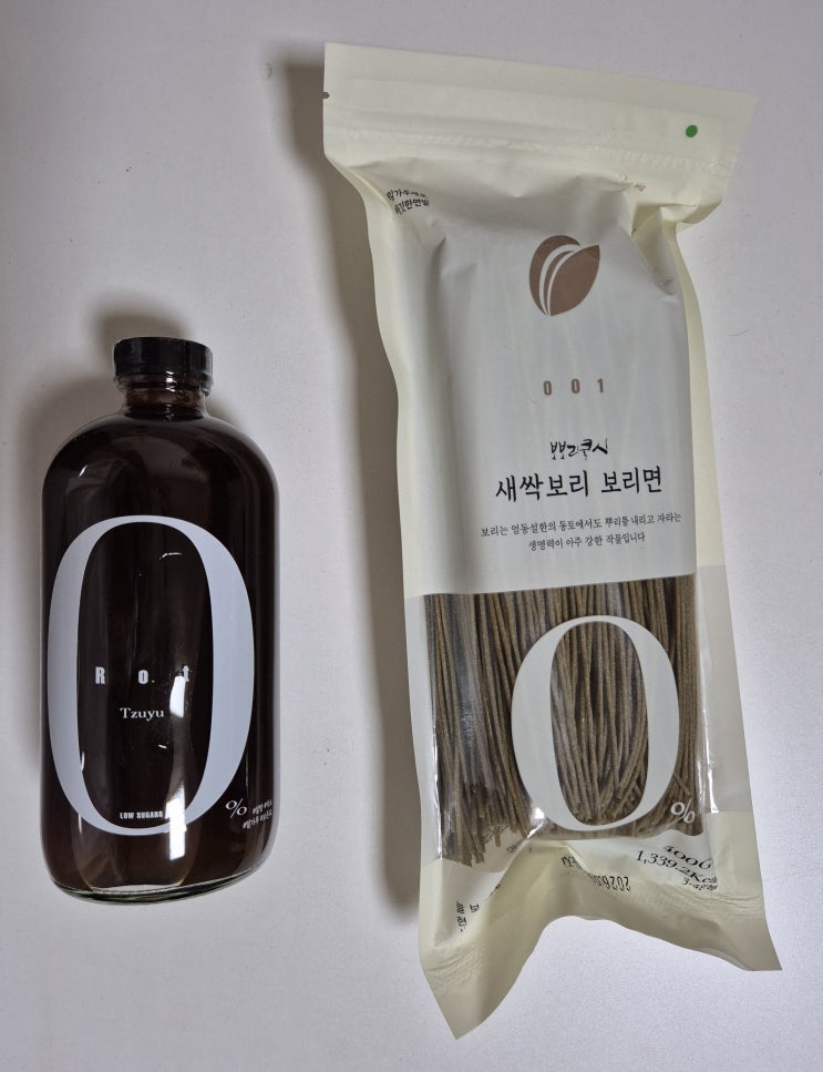 보리로푸드 보보리쿡시 오롯한 저당 쯔유, 새싹보리 보리면으로 들기름 막국수 만들기
