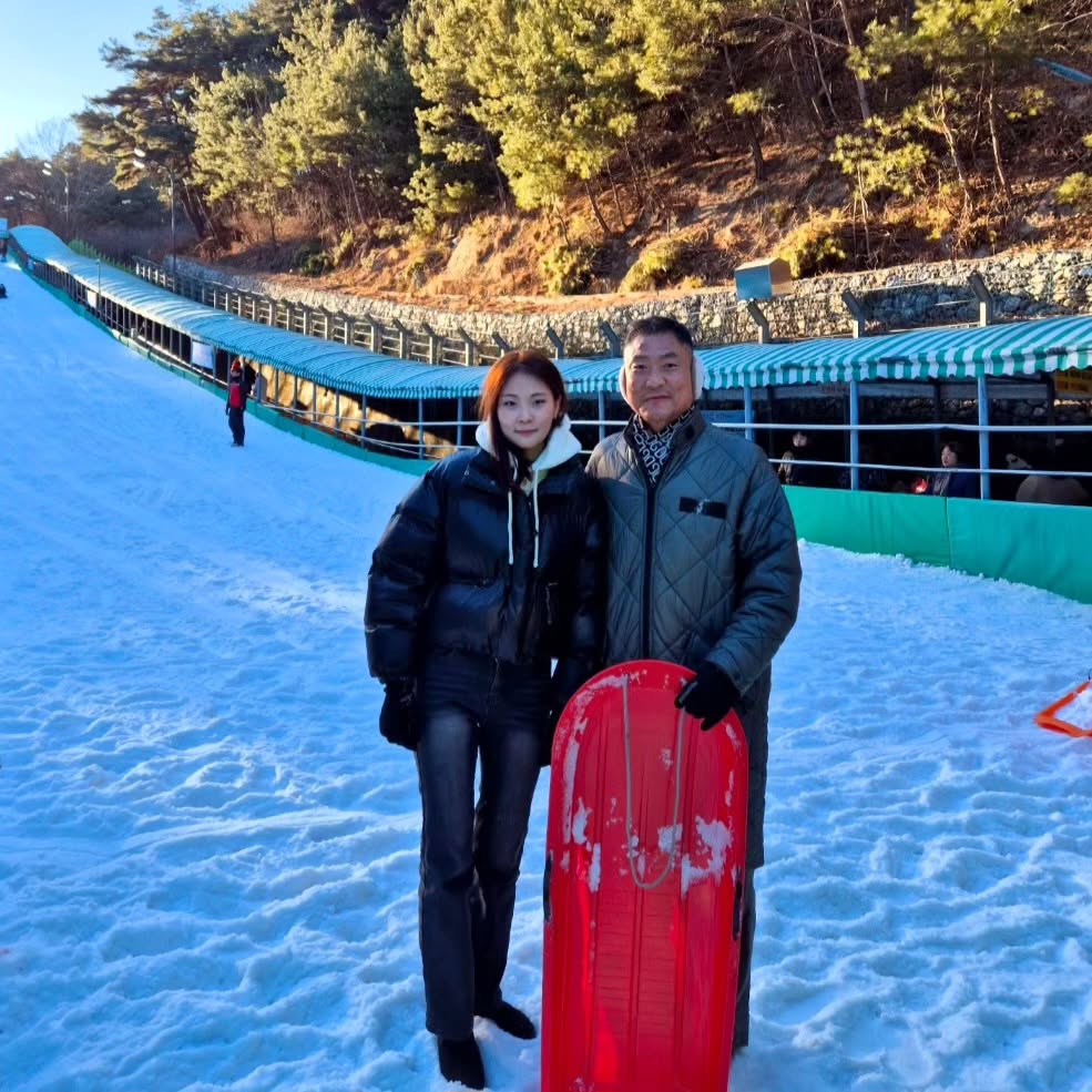 몇일전 가족들이랑 눈썰매~❄️☃️