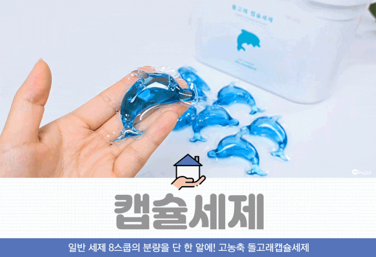 세정력 좋고 경제적인 라이프스탠다드 돌고래캡슐세제