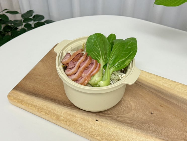 전자레인지용 저당밥솥 칼로볼 요리 레시피 훈제오리야채찜 연어솥밥