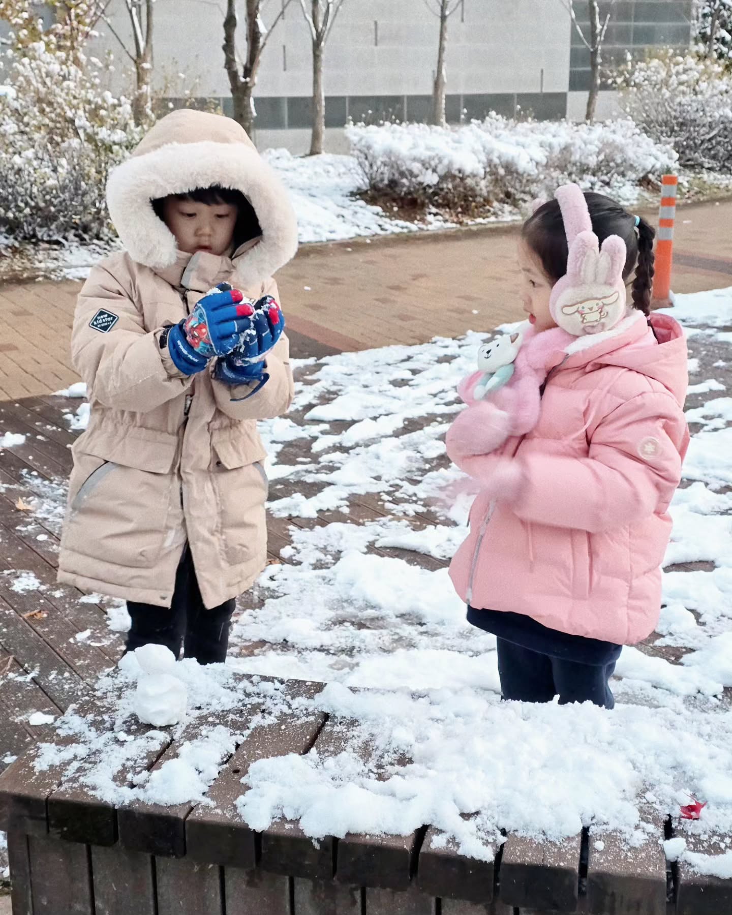 ⋆ 첫눈🌨❄☃️

첫눈이니까 놀지 않을 순 없고!
너무 추워서 15분만😂

11월 초에 피드 올렸는데
이제 11월 말이라니.....🗓

#한주ღ #지안☘︎