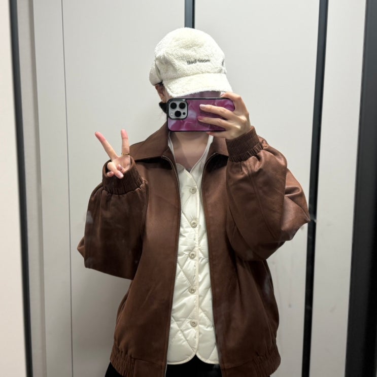스탠다드에러 블루종 스웨이드자켓 크랙 레드브라운 리뷰