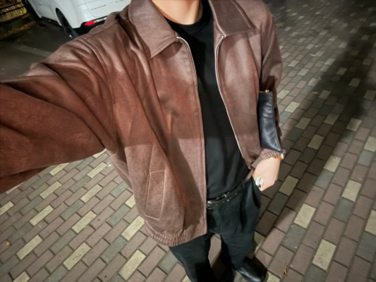 ✔️ 87-STAN009 [리뉴얼] 스탠다드 블루종 스웨이드 자켓 착용 후기