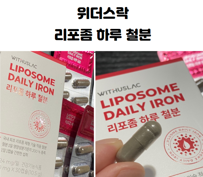 건강식품 ㅣ 위더스락 리포좀 하루 철분 임산부 여성 임신 영양제 철분제  빈혈영양제 임산부철분제 임신준비영양제
