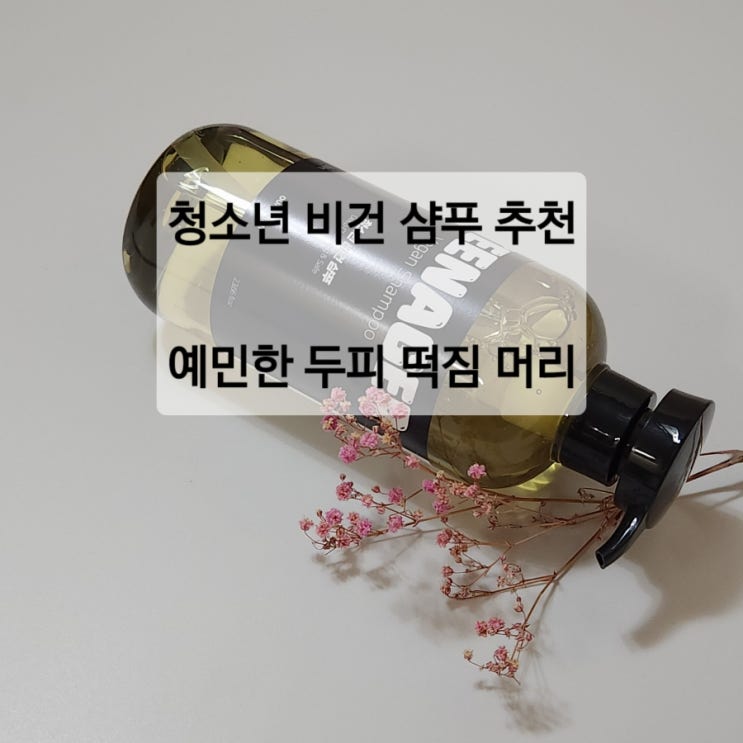 사춘기 청소년 두피 고민 !  비건 샴푸 청소년 샴푸 추천