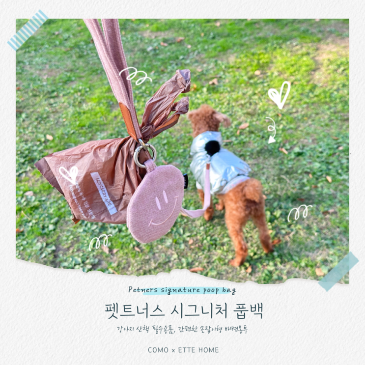 펫트너스 시그니처 풉백, 휴대가 쉬운 손잡이형 강아지배변봉투 (산책필수템)