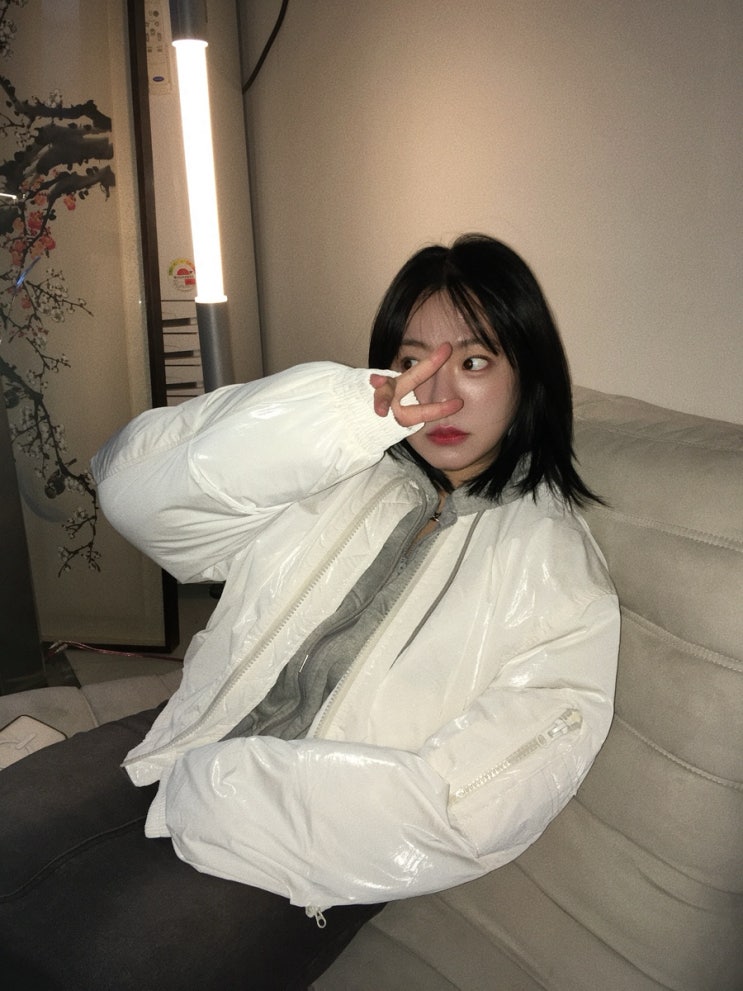 2026, 아이러니포르노 화이트라인 에센셜 벌룬 글로시 MA-1 숏패딩 남여공용패딩