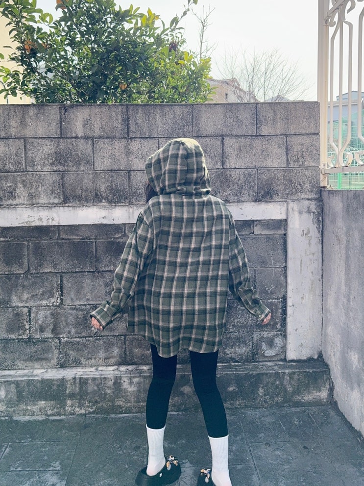 <비바브라운> 남여공용셔츠 | 체크후드셔츠