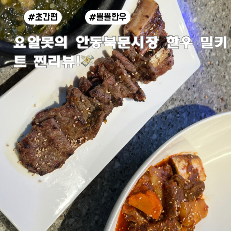 요알못의 안동한우갈비 & 한우사골우거지 된장찌개 안동북문시장 밀키트 찐리뷰!🍖💛