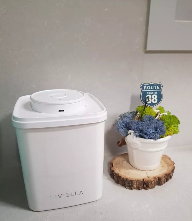 리비엘라 진공 잡곡통 밀폐 무선 보관용기 진공밀폐용기 쌀보관용기