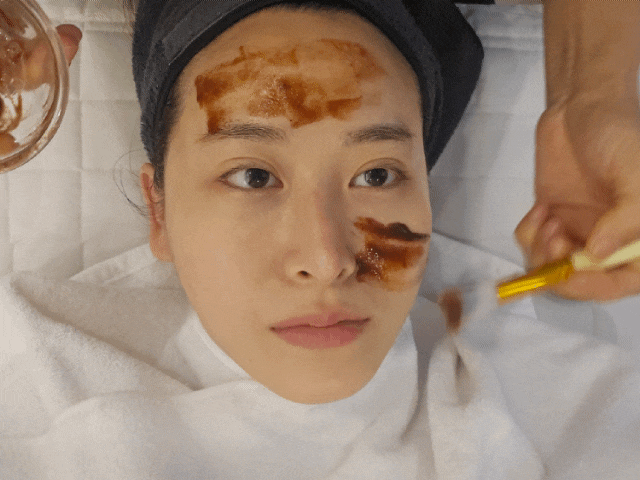 마곡피부관리에서 겨울철 홍조 초코테라피 후기 라인메이드스킨케어