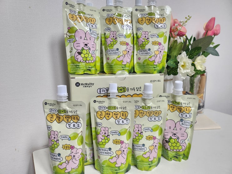 다이어트간식 추천 맥널티바이오 김토끼 곤약젤리 청포도맛