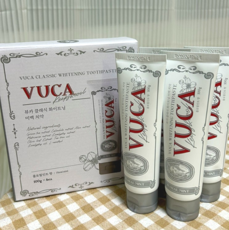 치아미백에 도움되는 뷰카 화이트닝 미백치약