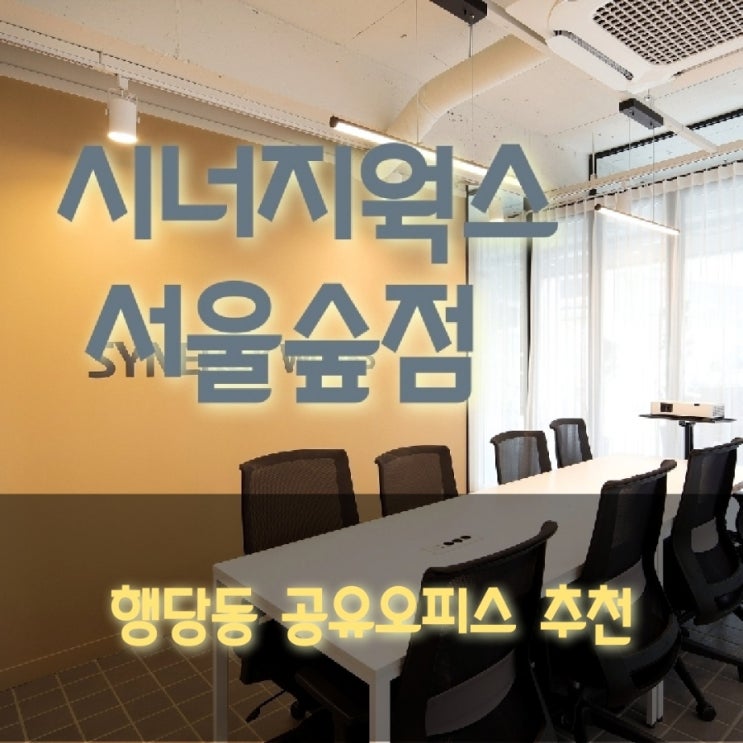 성동구 행당공유오피스 시너지웍스 서울숲점 스타트업 사무실 투어 다녀왔어요.