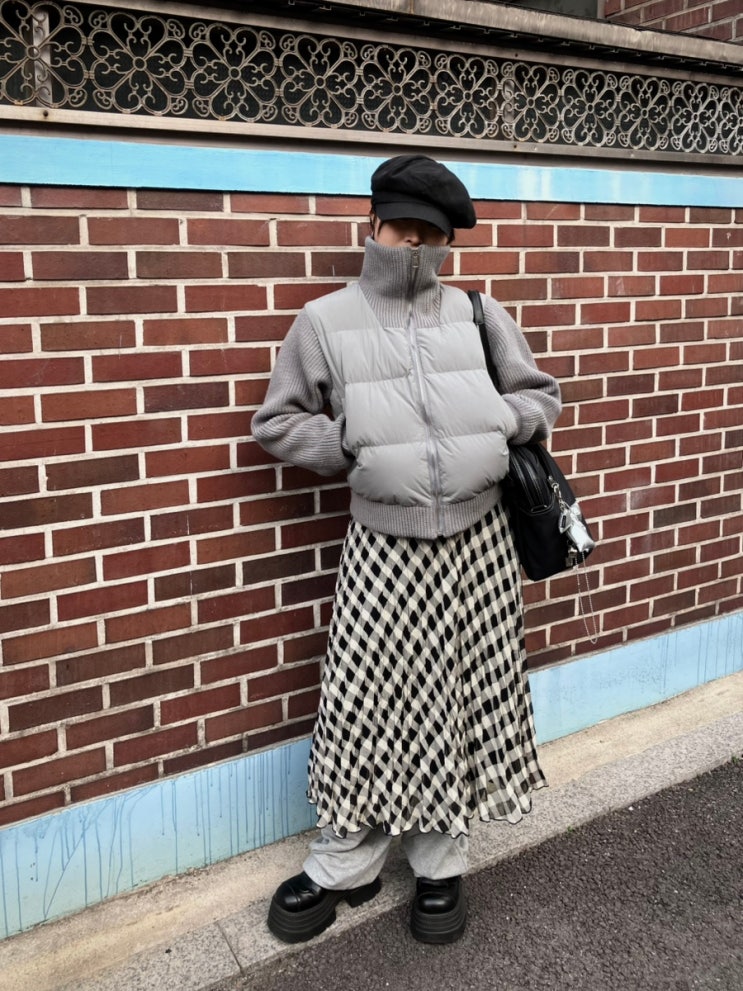 [오사와/Osawa] 간절기 아우터 추천! 투웨이 연출 밀리 하이넥 크롭 니트 패딩 점퍼 솔직 리뷰