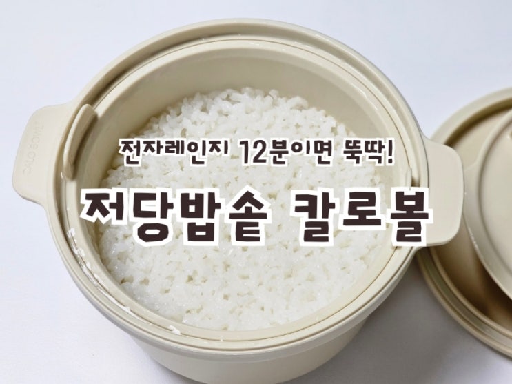 전자렌인지밥솥  칼로볼 후기 - 편안하게 저당밥 만들기